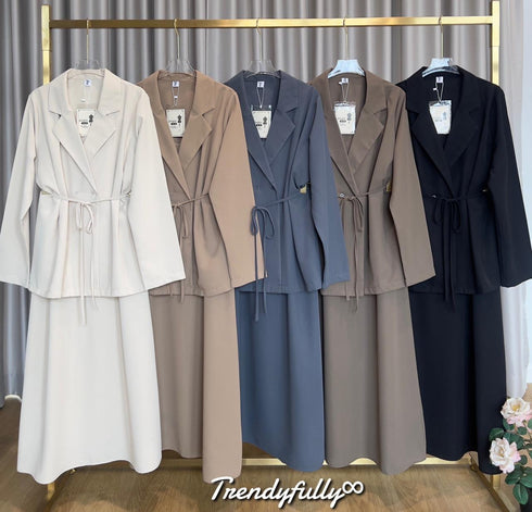 Formal Co-Ord Sets Dress With Blazer